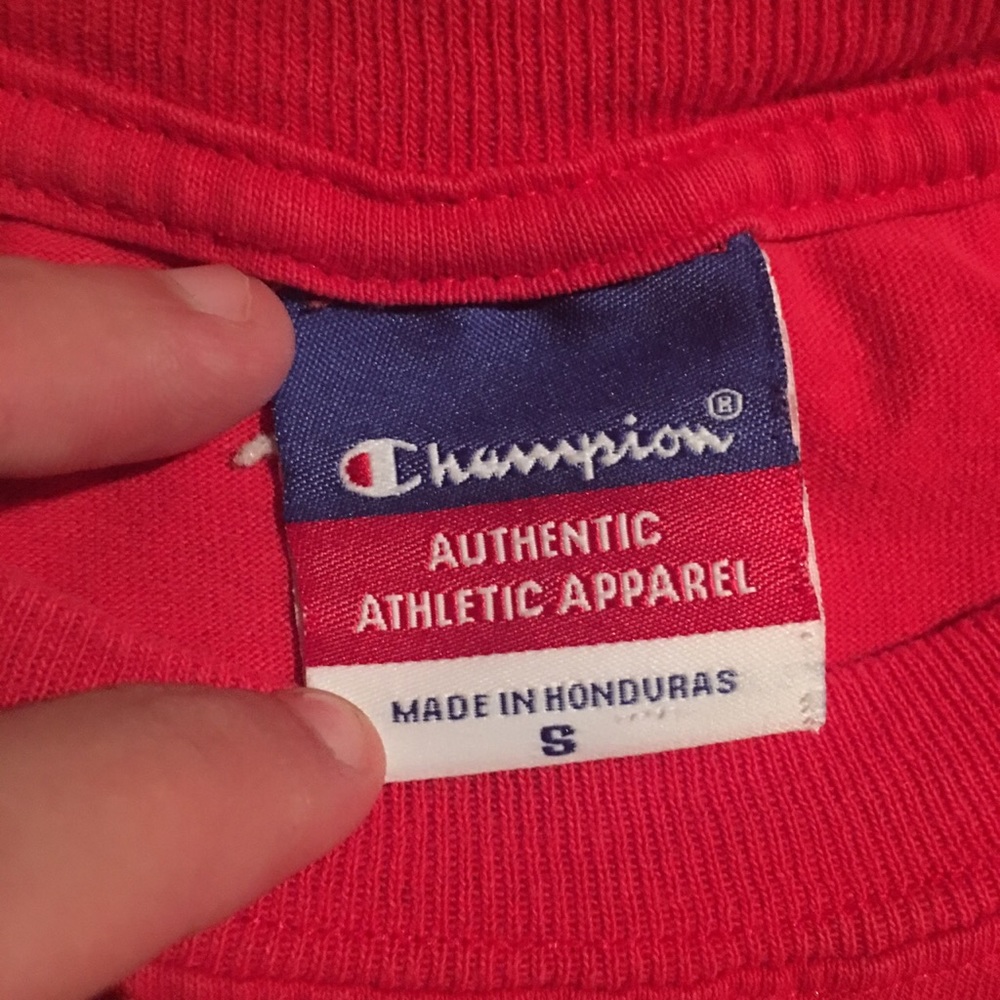 90s Vintage Wisconsin Champion Red T Shirt - Picture 4 of 4